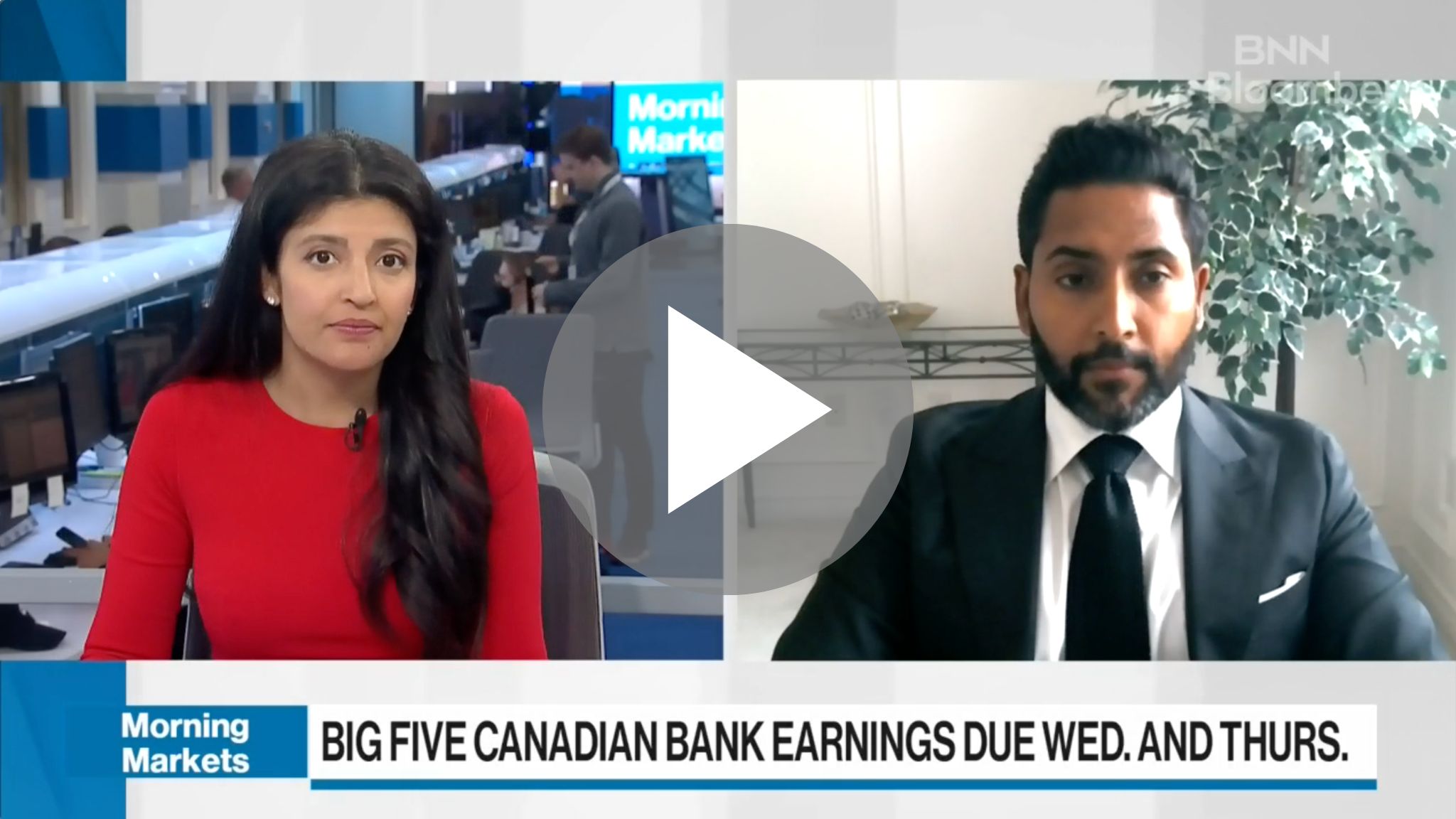 Amit Joshi on BNN Bloombergs &#8216;Morning Markets&#8217; discussing the TSX Bank Index